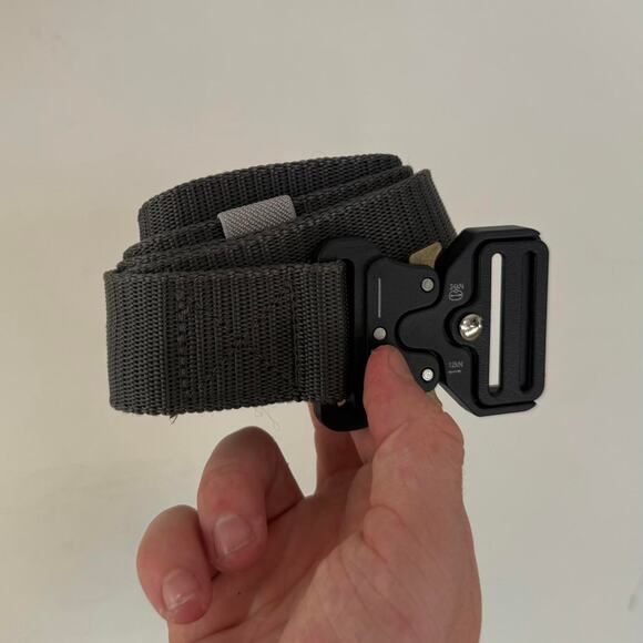 American Tactical Gray Buckle Belt Unisex Adjustable 25–42" Streetwear - Picture 3 of 6